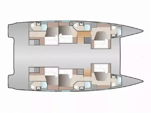 Catamaran Fountane Pajot 51 Boat design plan