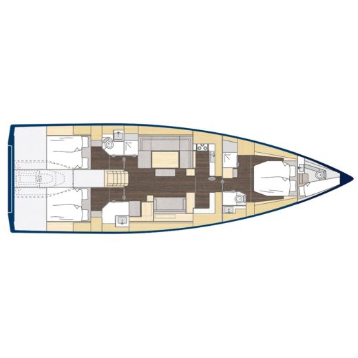 Sailboat Bavaria Bavaria C57 Boot Grundriss