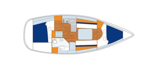 Sailboat Beneteau Oceanis 323 Clipper Plan du bateau