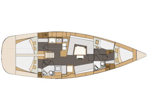 Sailboat ELAN 45 Impression Boat layout