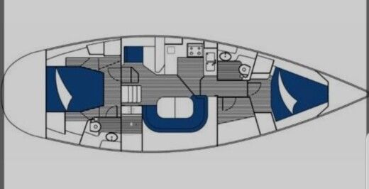 Sailboat Wauquiez Pilot Saloon 43 boat plan