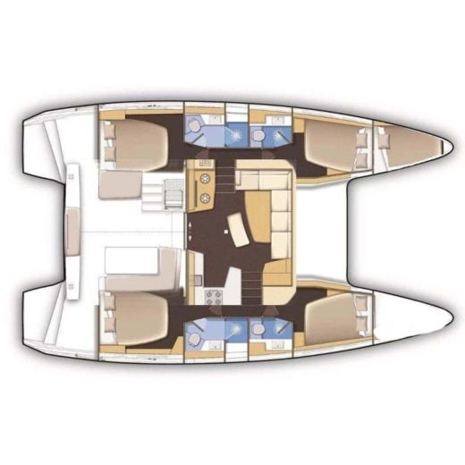 Catamaran  LAGOON 42 - NEPTUNE Boot Grundriss