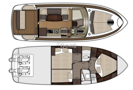 Motorboat Galeon 350 Htc boat plan