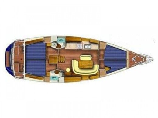 Sailboat Jeanneau Sun Odyssey 45 Boat layout