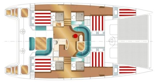 Catamaran Nauti 47' boat plan