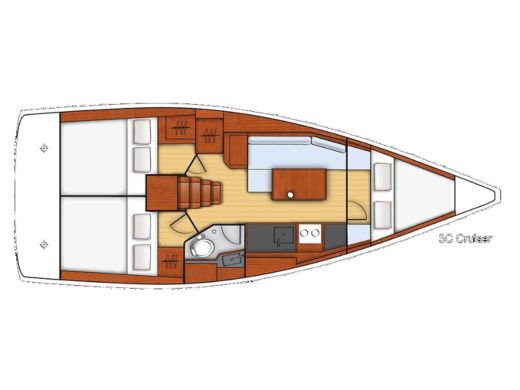 Sailboat BENETEAU OCEANIS 35 boat plan