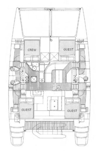 Catamaran Voyage Norseman 430 Boat design plan