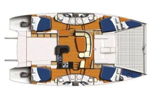 Catamaran Robertson & Caine Leopard 47 Boat layout