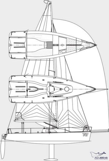 Sailboat PCG 747 OD Boot Grundriss