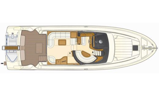 Motorboat Ferretti 591 Boat layout