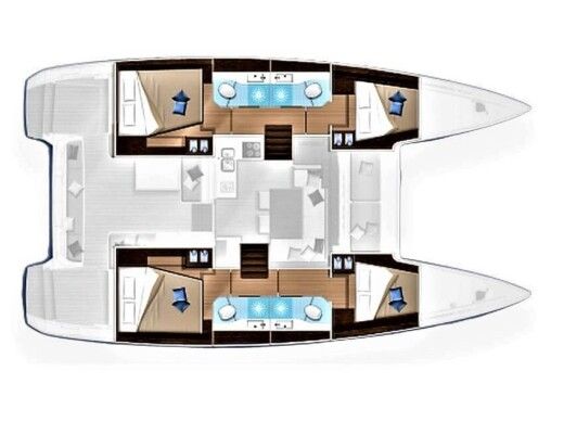 Catamaran Lagoon 40 Boat layout