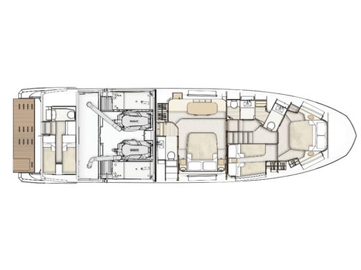 Motor Yacht  Azimut 60 Plano del barco