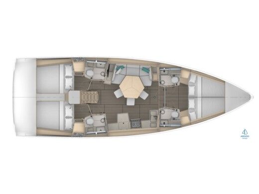 Sailboat  Sunsail 44.4 boat plan