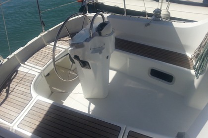 Sailboat with moorage in Ibiza town