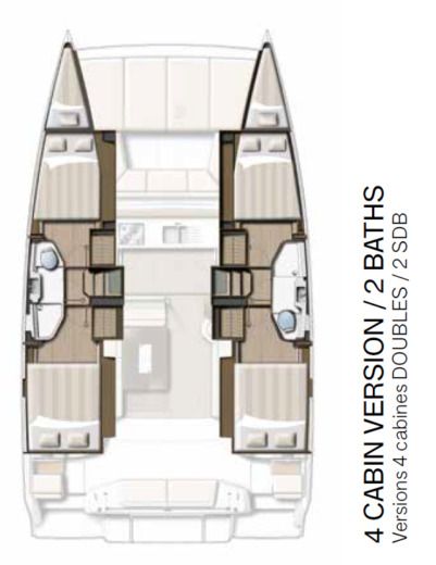 Catamaran BALI CATSMART Planta da embarcação