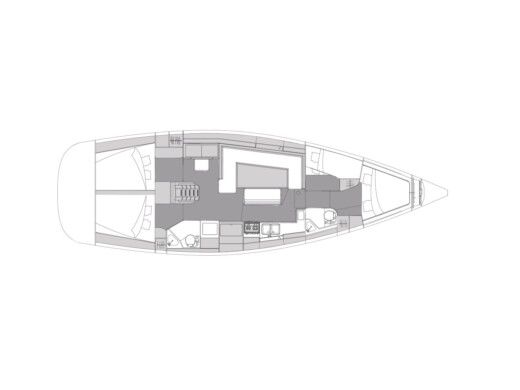 Sailboat Elan Impression 45.1 2022 Plano del barco