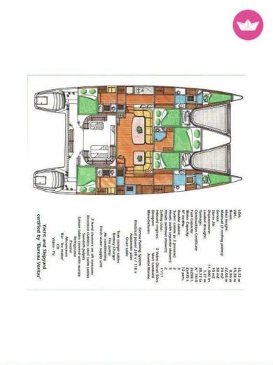 Catamaran privilege 51 Plano del barco