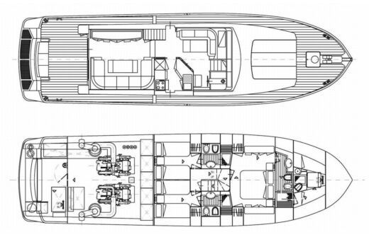 Motor Yacht San Lorenzo 62 Planimetria della barca