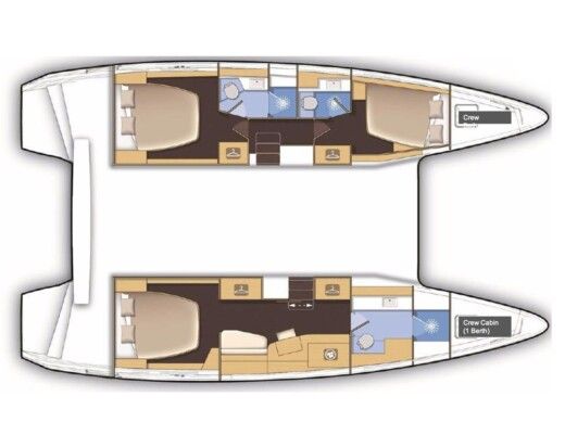 Catamaran  Lagoon 42 Boat design plan