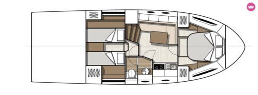 Motorboat Beneteau Gran Turismo 40 Plan du bateau