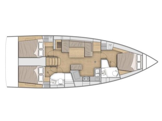 Sailboat  Oceanis 40.1 boat plan