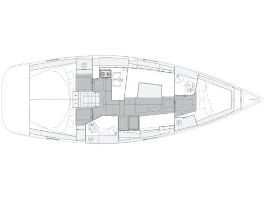 Sailboat Elan 40.1 Boat layout