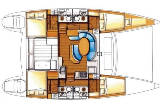 Catamaran Lagoon Lagoon 410 S2 Boat layout