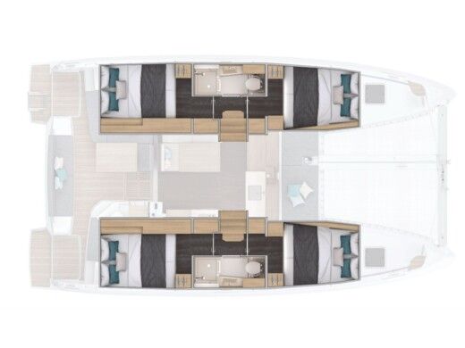 Catamaran  Lagoon 38 Plano del barco