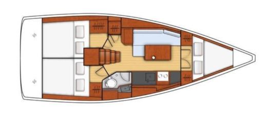 Sailboat Beneteau 351 Boat design plan
