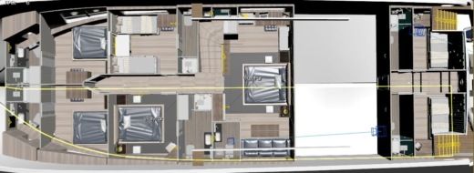 Motor Yacht Custom built trawler with capacity of 10 people 2024 Planta da embarcação