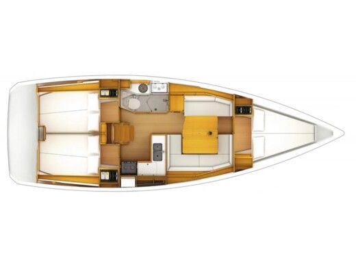 Sailboat  Sun Odyssey 379 (DL) Boat layout