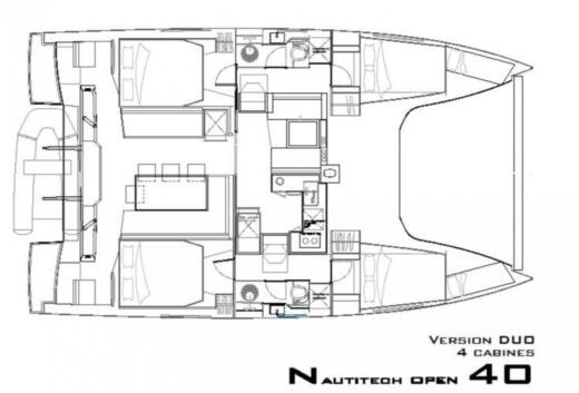Catamaran NAUTITECH 46 OPEN boat plan
