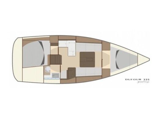 Sailboat DUFOUR 335 Grand Large Plano del barco