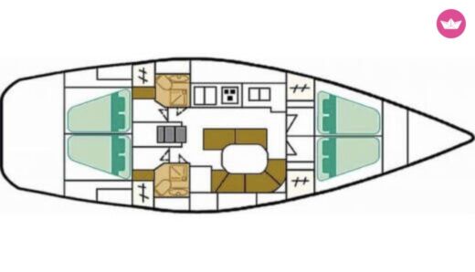 Sailboat Beneteau Océanis Clipper 461 boat plan