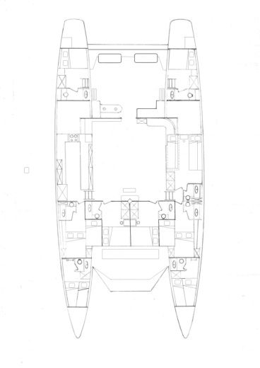 Catamaran Alumarine ON VERRA Plan du bateau