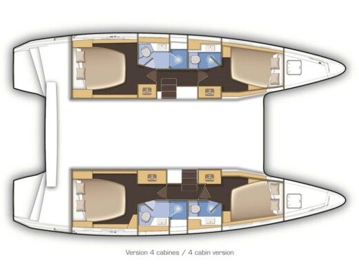 Catamaran LAGOON 42 Boat layout