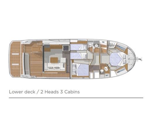 Motorboat BENETEAU S. TRAWLER 47 boat plan