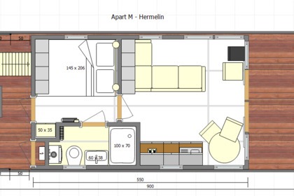 Πλωτό σπίτι 9 μέτρων για ενο