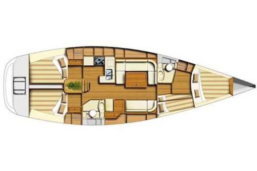 Sailboat Dufour Dufour 44 Performance Boat layout