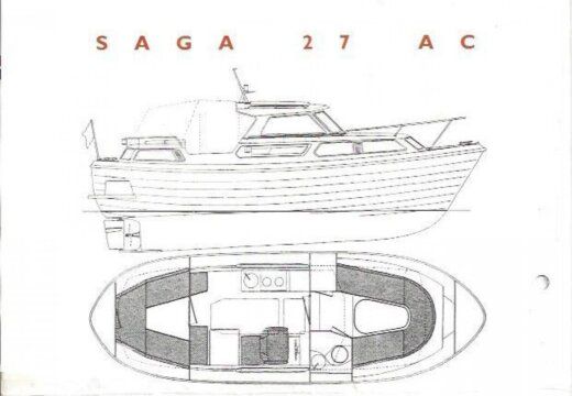 Motorboat Saga 27 AC Boot Grundriss