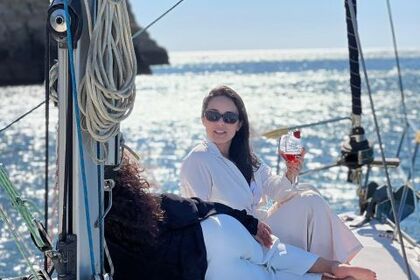 Hora dourada em um iate elegante: Passeio 3horas ao pôr do sol em Lagos, Algarve