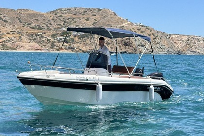 Rental Motorboat Poseidon blue water 170 White Poseidon Milos
