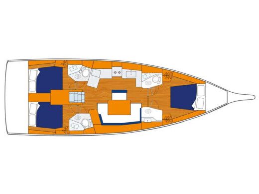 Sailboat  Oceanis 461/3/3 Plano del barco