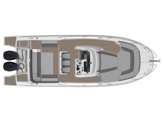 Motorboat Jeanneau Cap Camarat 9.0 Wa Boot Grundriss