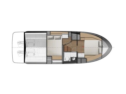 Motorboat JEANNEAU NC 33 boat plan