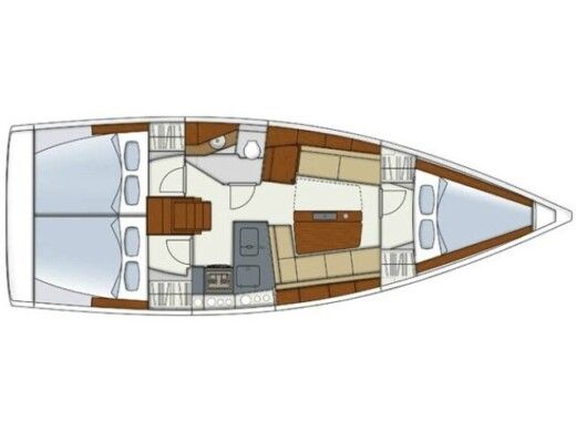 Sailboat HANSE 345 Plano del barco