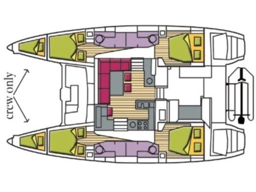 Catamaran LAGOON 450 Boat layout