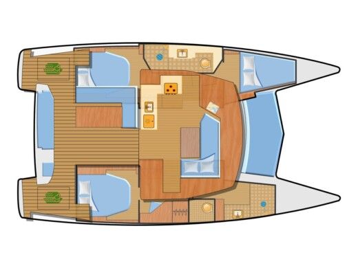 Catamaran Fountaine Pajot Lucia 40 Plano del barco