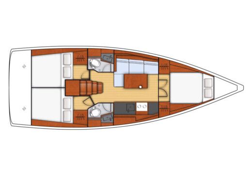 Sailboat  Oceanis 38 (3/2) boat plan