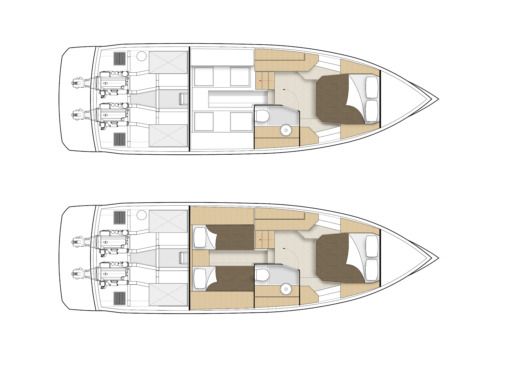 Motorboat Pardo 38 boat plan